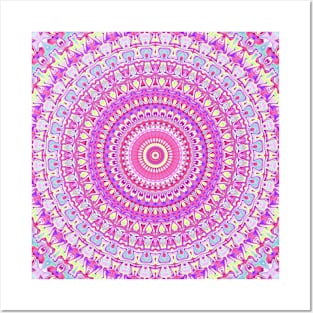 Funky Pink Mandala Posters and Art